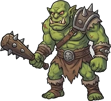 Monstre orc à vaincre par le savoir