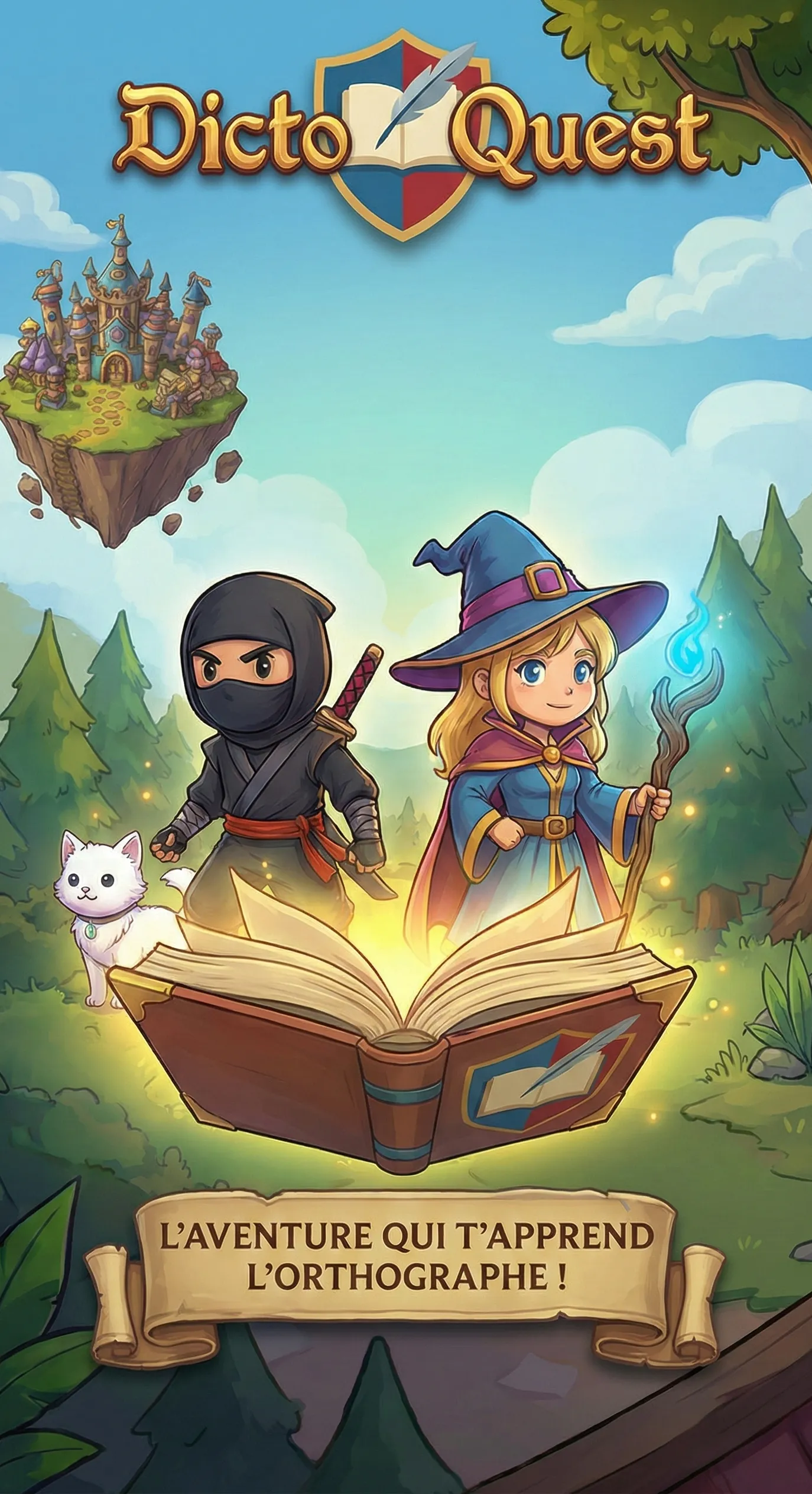 DictoQuest — L'aventure qui t'apprend l'orthographe