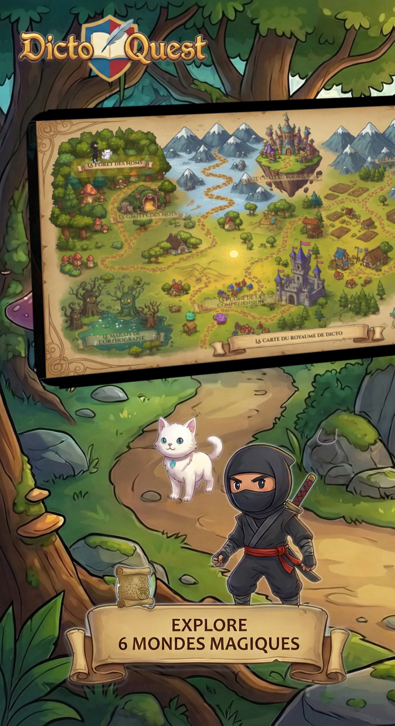 Carte du Royaume de Dicto — 6 mondes magiques